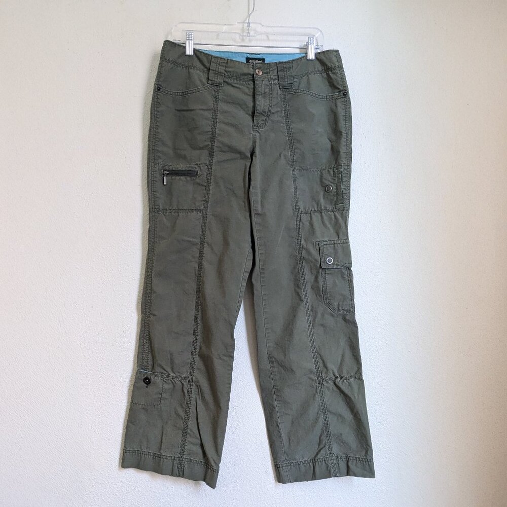 Eddie Bauer Vashion Fit Cargo Pants Women’s 10 – Green Utility Style, 8 Pockets